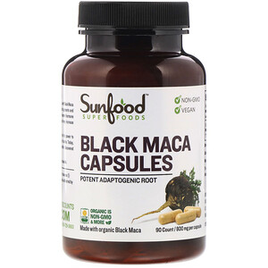 Отзывы о Санфуд, Black Maca Capsules, 800 mg, 90 Capsules