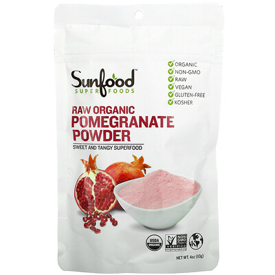 Sunfood Raw Organic Pomegranate Powder, 4 oz (113 g)