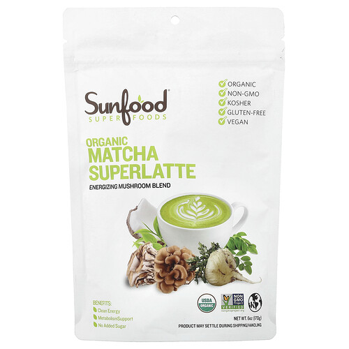 Sunfood Organc Matcha Superlatte, 6 oz (170 g)