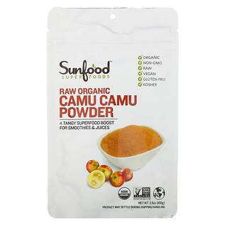 Sunfood, 톡쏘는 카무 카무 파우더, 3.5 온스 (100 g)