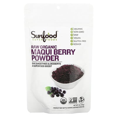 

Sunfood Superfoods Raw Organic Maqui Berry Powder 4 oz (113 g)
