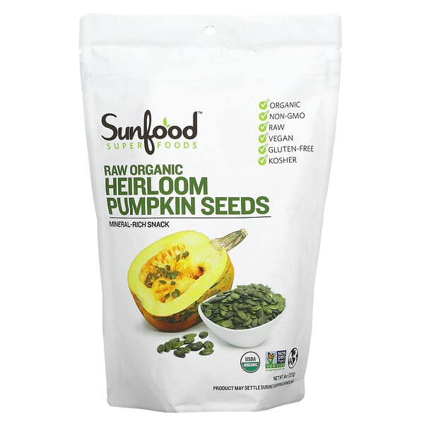 Superfoods, Raw Organic Heirloom Pumpkin Seeds, 8 oz (227 g)