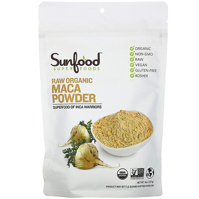 Sunfood Superfoods, Raw Organic Maca Powder, 8 oz (227 g)