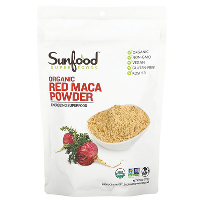 Sunfood Organic Red Maca Powder 8 oz (227 g)