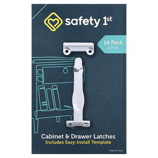 Safety 1st, Cabinet & Drawer Latches, White, 14 Pack
