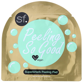 SFGlow, Peeling So Good 系列超級草本去角質保濕棉片，1 片裝，7 毫升（0.24 盎司）