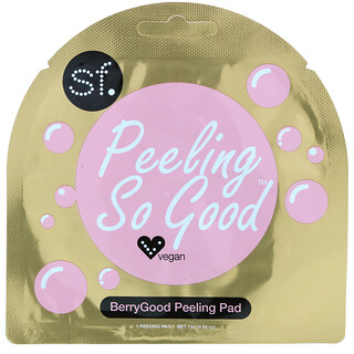 SFGlow, Peeling So Good 系列浆果去角质保湿棉片，1 片装，7 毫升（0.24 盎司）