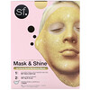 SFGlow‏, Mask & Shine، قناع الوجه التجميلي بالذهب 24 قيراط للإطلالة المثالية، مجموعة من 4 قطع