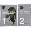 SFGlow, Mask & Shine, Black Diamond Charcoal Modeling Beauty Mask, 4 Piece Kit
