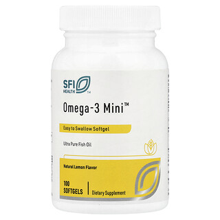 SFI Health, Omega-3 Mini™, Natural Lemon, 100 Softgels (250 mg per Softgel)