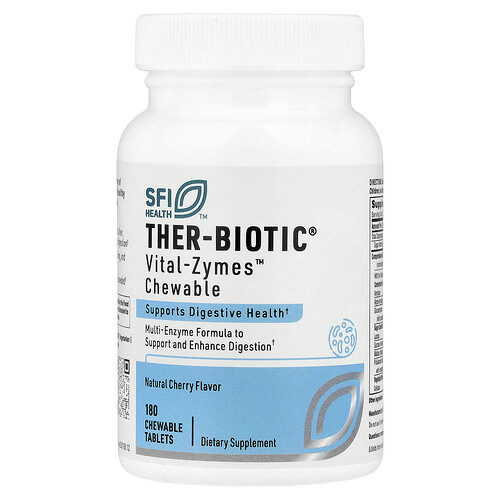 Sfi Health Ther-Biotic® Vital Zymes™, Natural Cherry, 180 Chewable Tablets