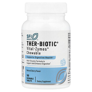 SFI Health, Ther-Biotic® Vital Zymes™, Cereza natural, 180 comprimidos masticables