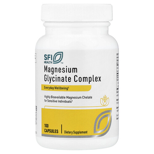 Sfi Health Magnesium Glycinate Complex, 100 Capsules (100 mg per Capsule)