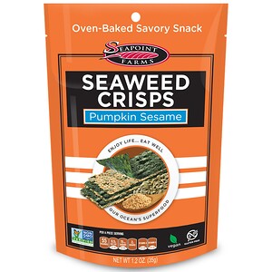 Отзывы о Сипоинт Фармс, Seaweed Crisps, Pumpkin Sesame, 1.2 oz (35 g)