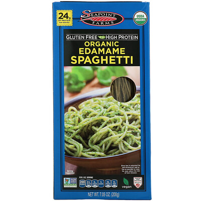 Купить Seapoint Farms Органические спагетти из эдамаме, 200 г (7, 05 унции)