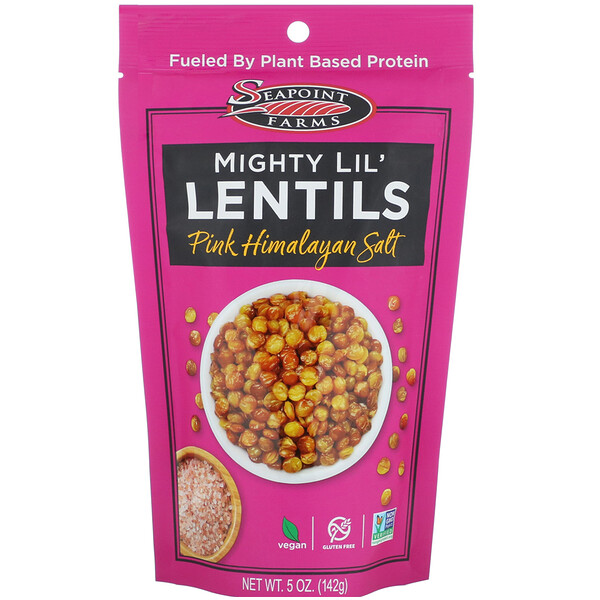 Seapoint Farms, Mighty Lil' Lentils（小さい優れモノのレンズ豆）、ヒマラヤピンクソルト、142g（5オンス）