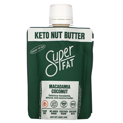 SuperFat Keto Nut Butter, Macadamia Coconut, 1.5 oz (42 g)