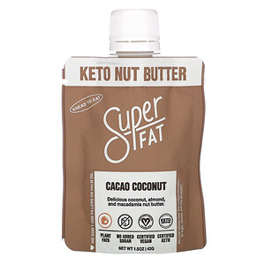 Отзывы о SuperFat, Keto Nut Butter, Cacao Coconut, 1.5 oz (42 g)
