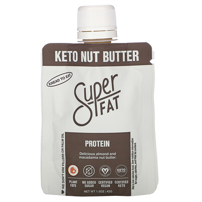 SuperFat Keto Nut Butter, Protein, 1.5 oz (42 g)
