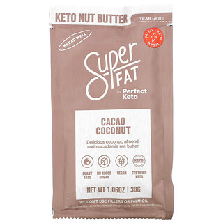 SuperFat, 生酮堅果油，可可椰子，1.06 盎司（3無）