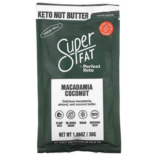 Keto Nut Butter, Macadamia Coconut,  1.06 oz (30 g)