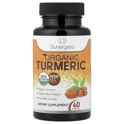 Photos - Vitamins & Minerals Organic Sunergetic,  Turmeric, 60 Tablets SGC-00806 