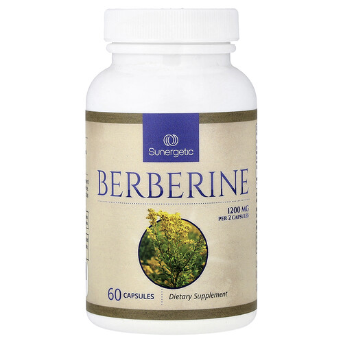 Sunergetic, Berberine, Berberin, 60 Kapseln (600 mg pro Kapsel)