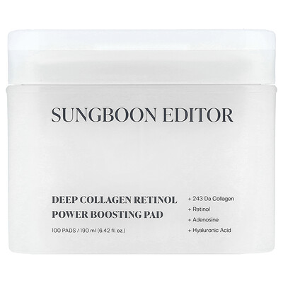 Sungboon Editor, Almohadilla potenciadora de colágeno y retinol profundo, 100 almohadillas