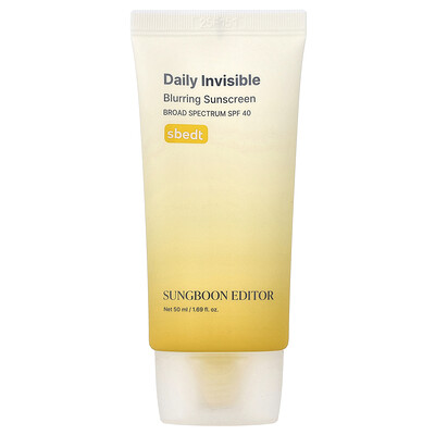 Product Image for Sungboon Editor, Daily Invisible, Blurring Sunscreen, SPF 40 , 1.69 fl oz (50 ml)
