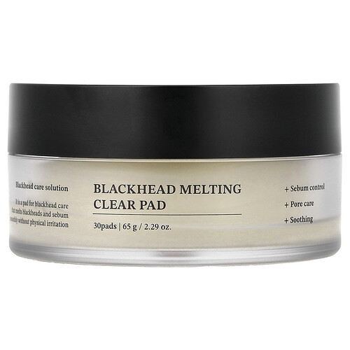 Sungboon Editor, Blackhead Melting Clear Pad, schmelzende transparente Mitesser-Pads, 30 Pads, 65 g (2,29 oz.)
