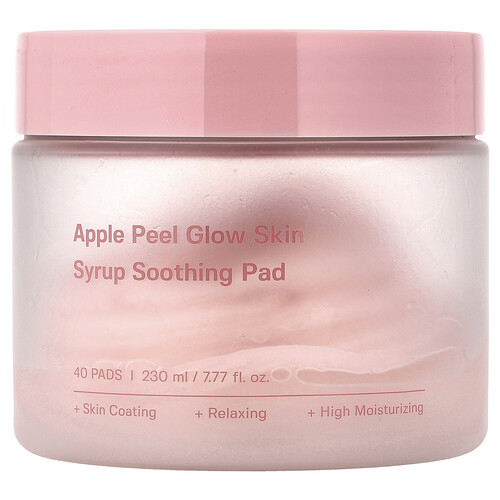 Sungboon Editor, Apple Peel Glow Skin Syrup Soothing Pad, Apple Peel Glow Skin Syrup Soothing Pad, beruhigende Pads mit Apple Peel Glow Skin Syrup, 40 Pads, 230 ml (7,77 fl. oz.)