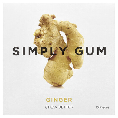 Product Image for Simply Gum, Chewing Gum, Ginger , 15 Pieces