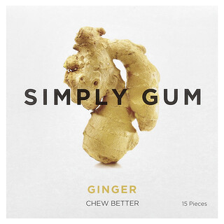 Simply Gum, 口香糖，薑，15 片