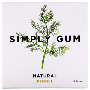 Отзывы о Simply Gum, Gum, Natural Fennel, 15 Pieces