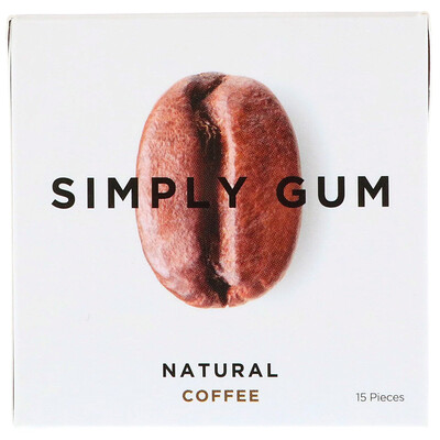 

Simply Gum Жевательная резинка, Натуральный кофе, 15 штук