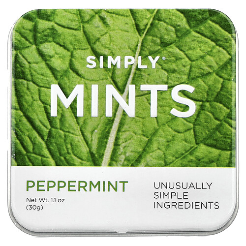 Simply Gum Mints, Peppermint, 1.1 oz (30 g)