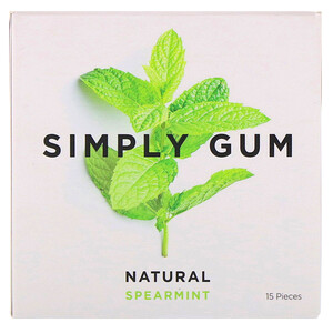 Simply Gum, Spearmint Natural Gum, 15 Pieces отзывы покупателей