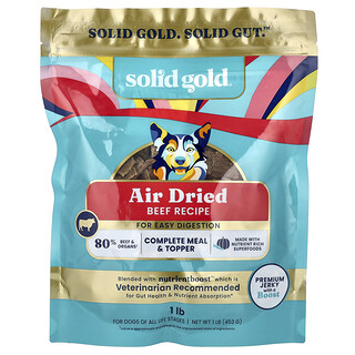 Solid Gold, 風乾多面餐食和配料，狗狗專用，牛肉配方，1 磅（453 克）