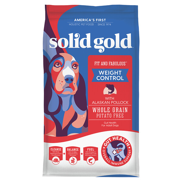 Solid Gold Fit and Fabulous™, For Adult Dogs, With Alaskan Pollock, 4 lbs (1.81 kg)