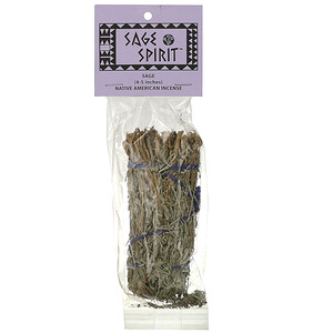 Отзывы о Сэйдж спирит, Native American Incense, Sage, Small (4-5 Inches), 1 Smudge Wand