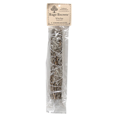 

Sage Spirit, Traditional American Incense, White Sage, Large (8-9 inches), 1 Smudge Wand