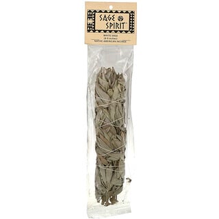 Sage Spirit, 美洲原住民香，白色鼠尾草，大号（8-9 英寸），1 根烟熏棒
