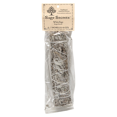 

Sage Spirit, Traditional American Incense, White Sage, Medium (6-7 inches), 1 Smudge Wand