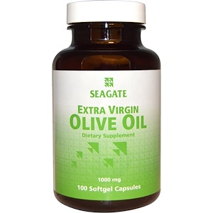 Seagate, Оливковое масло первого отжима экстра вирджин, 1000 мг, 100 гелевых капсул