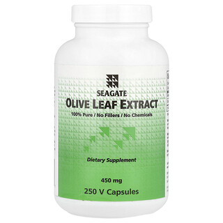 Seagate, Extracto de hoja de olivo, 450 mg, cápsulas de 250 V