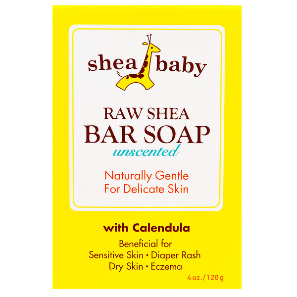 Shea Baby, Raw Shea Bar Soap, Unscented, 4 oz (120 g) iHerb