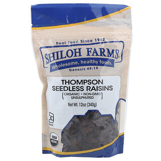 Shiloh Farms, Pasas de Thompson sin semillas orgánicas, 340 g (12 oz)