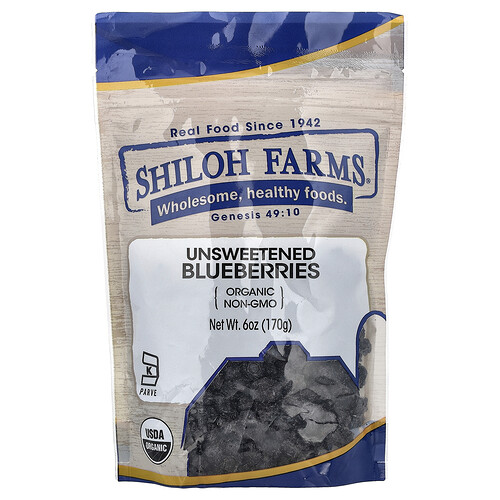 Shiloh Farms, Organic Blueberries, Unsweetened, 6 oz (170 g)