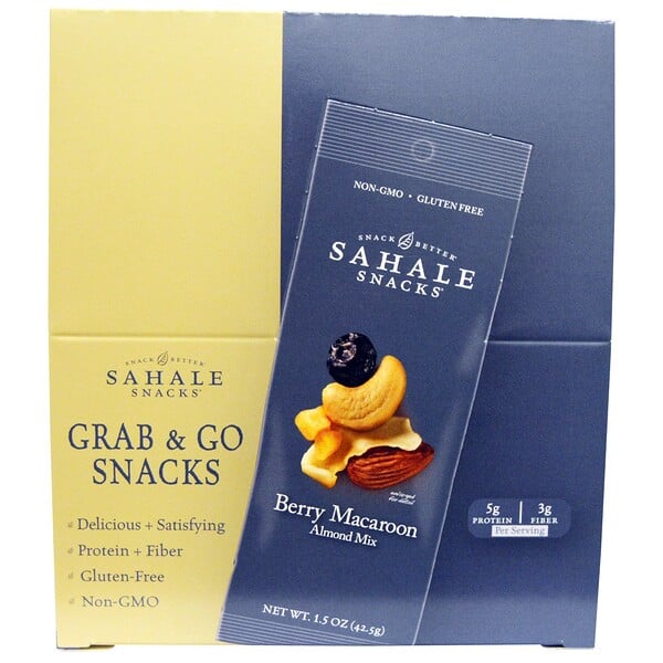 Sahale Snacks‏, مزيج اللوز مع مكارون التوت ، 9 عبوات، 1.5 أونصة (42.5 غ) الواحدة