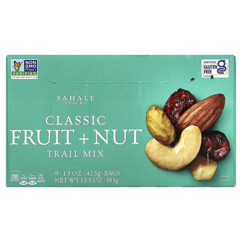 Sahale Snacks, Trail Mix, Classic Fruit + Nut, 9 Packs, 1.5 oz (42.5 g) Each